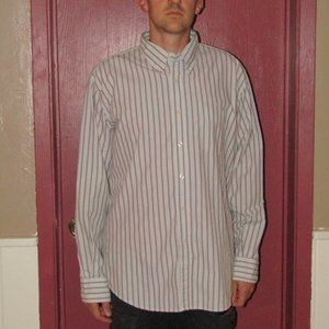 Stripped mens casual dress shirt